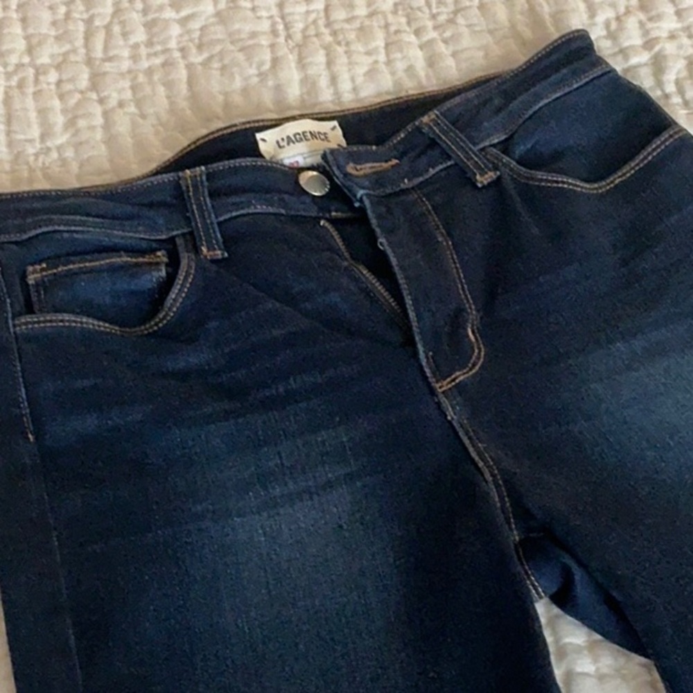 L’Agence Dark Blue Denim Jeans. Worn twice